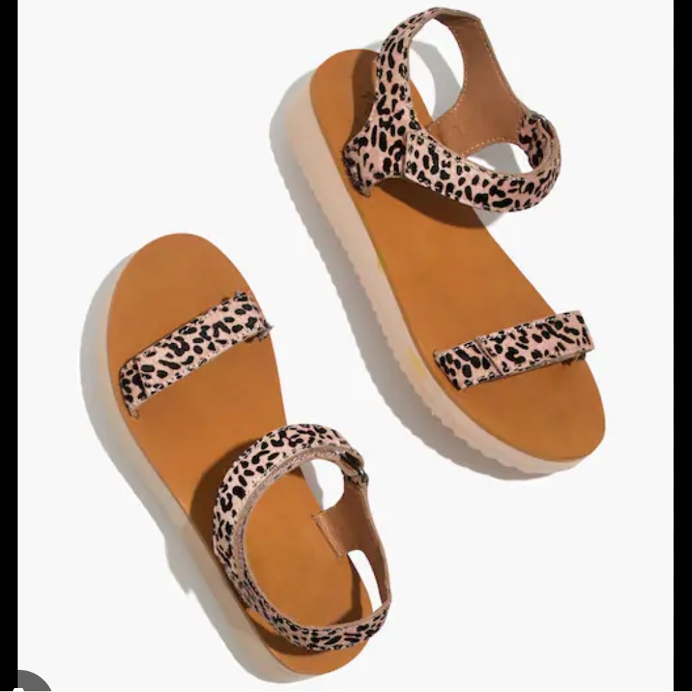 Madewell Maggie Sandal in Spotted Calf Hair